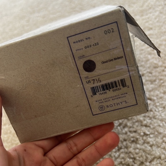 Rothy’s The Point Cloud Grey Birdseye Flat - Picture 4 of 6